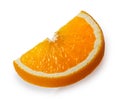 Orange fruit slice white background