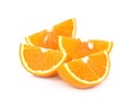 Orange fruit sliced isolated on white background Royalty Free Stock Photo