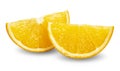Orange fruit sliced isolated on white background Royalty Free Stock Photo