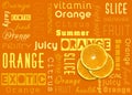 Orange Fruit Slices Summer Typography