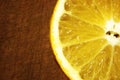 Orange fruit on the wood table Royalty Free Stock Photo