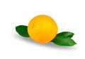 Orange fruit isolated on white background