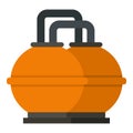 Orange fuel storage tank icon isolated