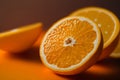Close up Orange full frame, fresh fruit background, Generated AI Royalty Free Stock Photo