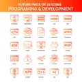 Orange Futuro 25 Programming and Developement Icon Set