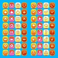 Orange game icons buttons icons interface, ui