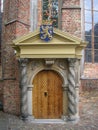 Orange Gate of Jacobijner Church in Leeuwarden Royalty Free Stock Photo