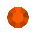 Orange gems. dimond orange vector Royalty Free Stock Photo