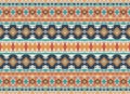 Orange Geometric Ethnic ikat Pattern