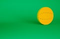 Orange Geometric figure Sphere icon isolated on green background. Abstract shape. Geometric ornament. Minimalism concept Royalty Free Stock Photo