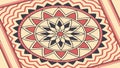 Orange Geometric Mandala Pattern Vector, vector design Generative AI Royalty Free Stock Photo