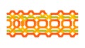 Orange Geometric Seamless Ornament Pattern, vector design Generative AI Royalty Free Stock Photo