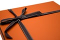 Orange gift box Royalty Free Stock Photo