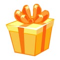 Orange gift box Royalty Free Stock Photo