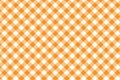 Orange Gingham pattern. Texture from rhombus/squares for - plaid, tablecloths, clothes, shirts, dresses, paper, bedding, blankets Royalty Free Stock Photo