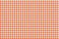 Orange Gingham pattern. Texture from rhombus/squares for - plaid, tablecloths, clothes, shirts, dresses, paper, bedding, blankets Royalty Free Stock Photo