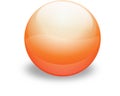 Orange glass button
