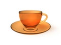 Orange glass cup