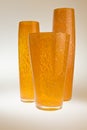 Orange glass vases