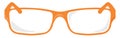 Orange glasses, illustration, vector