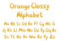 Orange glossy alphabet