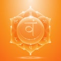 Orange glossy svadhisthana chakra banner