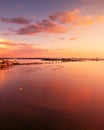 Orange glow of the bridge