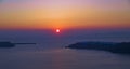 Sunset view from Imerovigli Santorini Greece