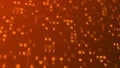 Orange glowing letters and numbers matrix on an abstract background, horizontal composition