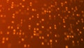 Orange glowing letters and numbers matrix on an abstract background, horizontal composition