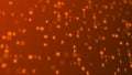 Orange glowing letters and numbers matrix on an abstract background, horizontal composition