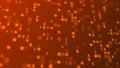 Orange glowing letters and numbers matrix on an abstract background, horizontal composition