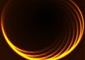 Orange glowing neon spiral wavy lines abstract technology background Royalty Free Stock Photo