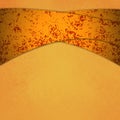 Orange Gold Background With Overlapping Gold And Red Curved Stripes With Texture