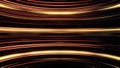 Orange and golden parallel round lines moving endlessly,seamless loop. Beautiful glowing arcuate rays of shining light.