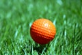 An orange golf ball