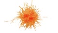 Orange or grapefruit juice explosion in slow motion. Fruit liquid drops splash Royalty Free Stock Photo