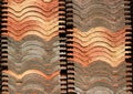 Orange gray roof tile background Royalty Free Stock Photo