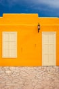 Orange Greek mediterranean houses. Greek village in Balatonfured, Hungary Royalty Free Stock Photo