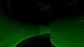 Orange and green background.Design. A beautiful abstraction in which two tunnels with colored rays move forward and do