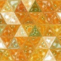 Orange and green background effect patchwork transparent glass effect, picture of spring and summer, pretty background