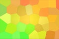 Orange and green brights Giant Hexagon background illustration.