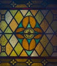 Stained glass window detail on church Royalty Free Stock Photo