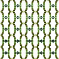 Orange green geometric seamless pattern. Hand draw