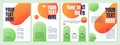 Orange, green gradient brochure template