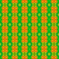 Orange green isomtric abstract pattern