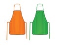 Orange and green kitchen apron Royalty Free Stock Photo