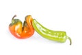 Orange and green pepper