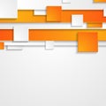Orange grey abstract corporate background with squares Royalty Free Stock Photo