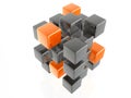 Orange and grey cubes